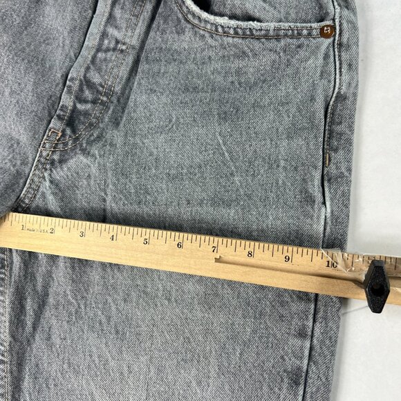 Zara Jeans Women's 26x26* High Rise Mom Straight Crop Grey Faded Denim Tag 4 - Picture 14 of 16